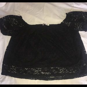 Black off the shoulder top size L